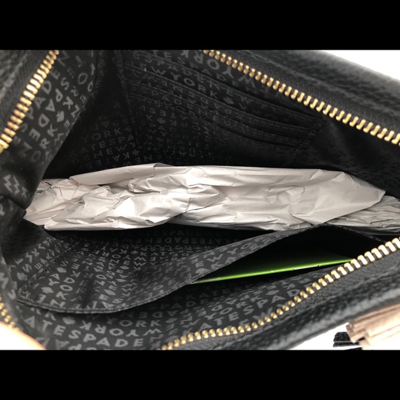 NWT Kate Spade ♠️ Black Clutch tassel Palmer - Picture 7 of 8